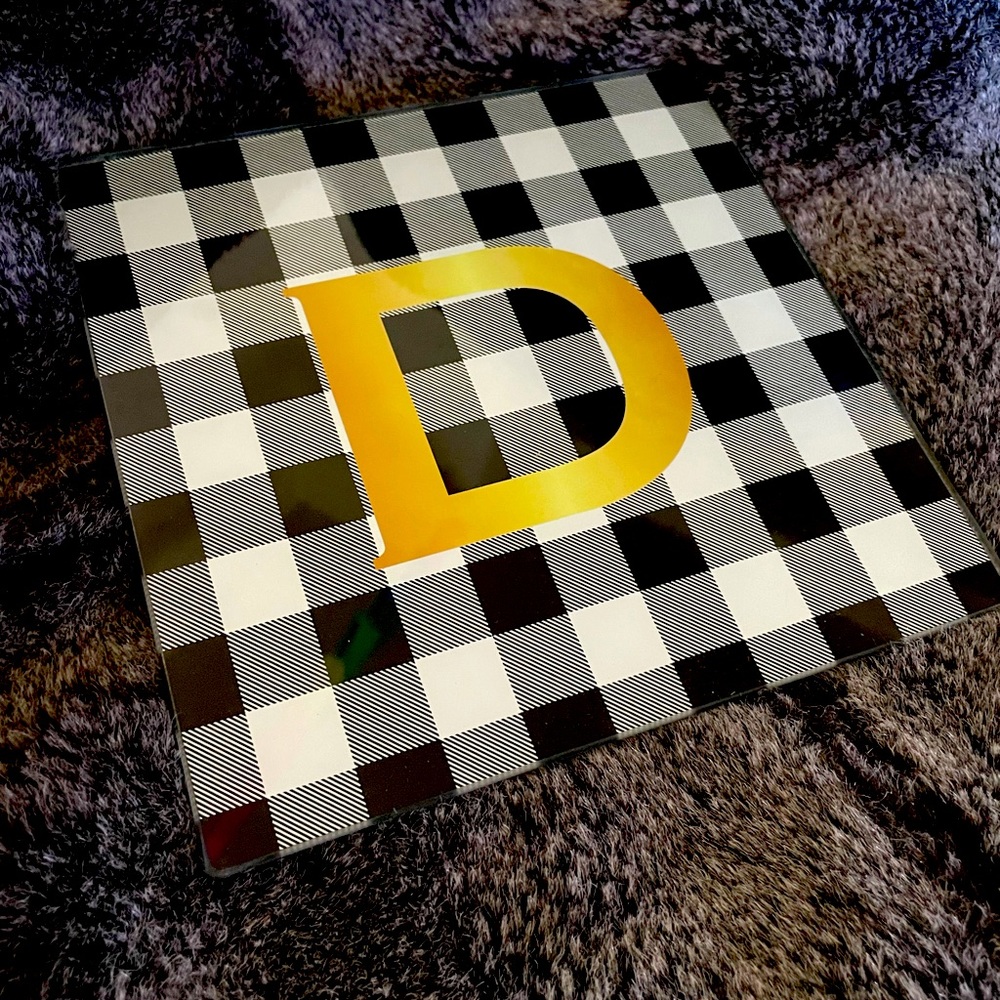 Monogram “D” Glass Trivet